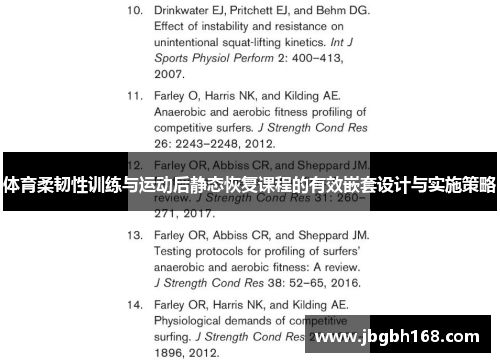 体育柔韧性训练与运动后静态恢复课程的有效嵌套设计与实施策略